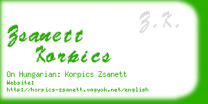 zsanett korpics business card